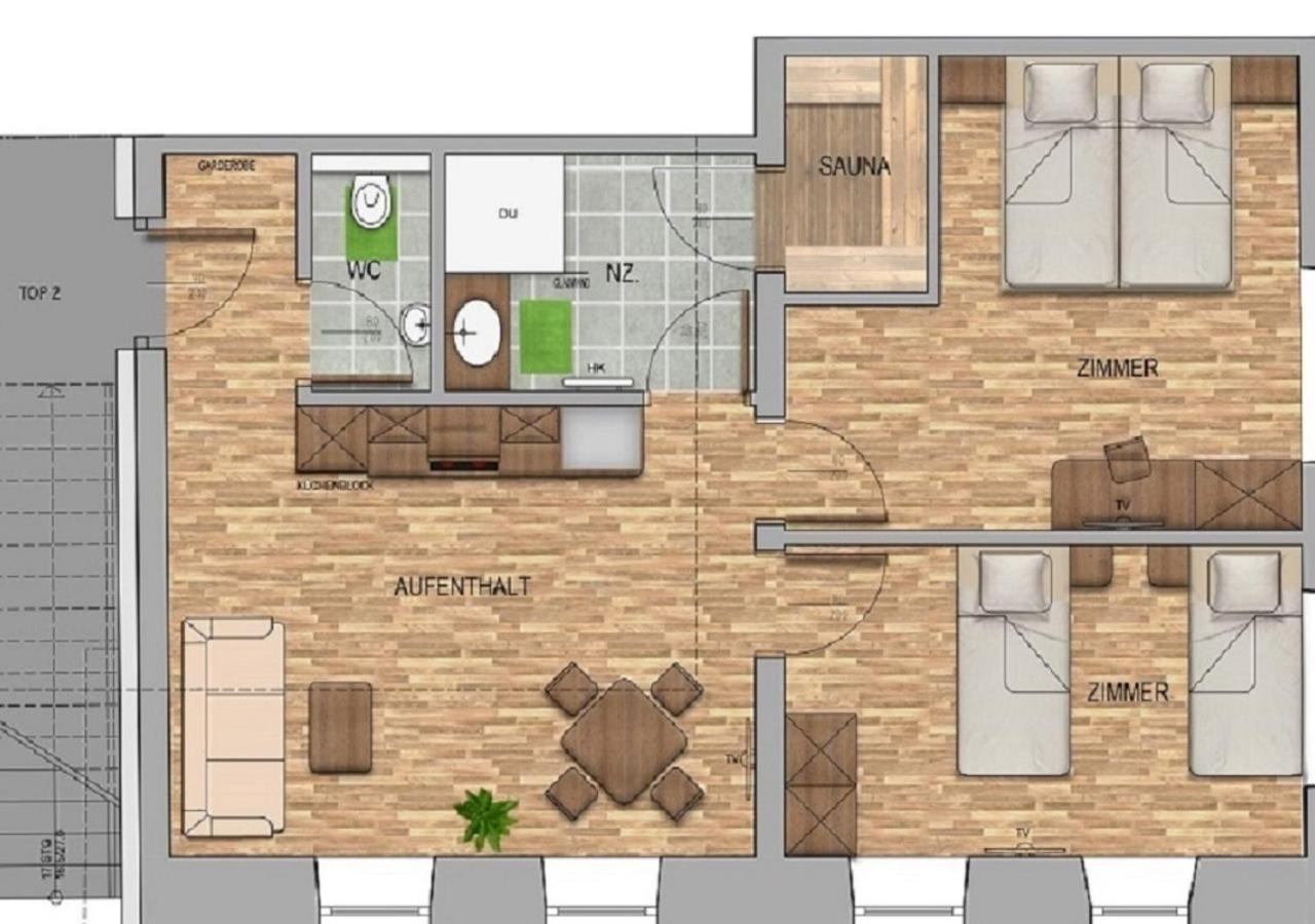Apartmenthaus Strasswirt De Luxe Tröpolach Eksteriør bilde