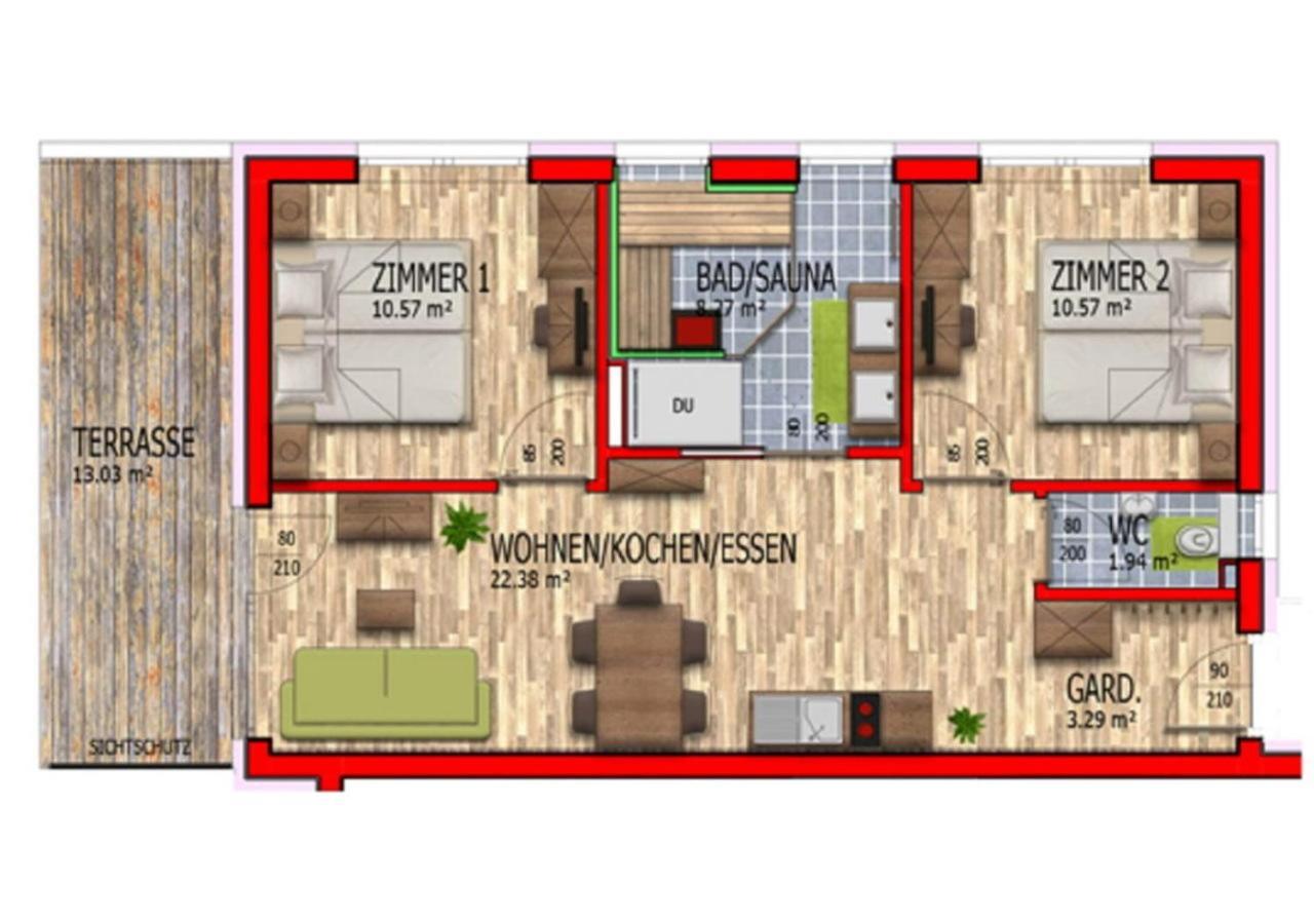 Apartmenthaus Strasswirt De Luxe Tröpolach Eksteriør bilde